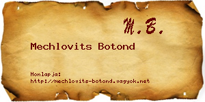 Mechlovits Botond névjegykártya